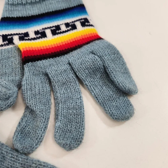 Geometric Beanie  & Gloves Sets Hand Knit Matching OS - Picture 6 of 12